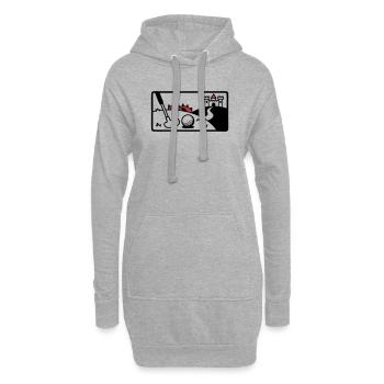 Minigolf Retro Cartoon Golfball JGA Team - Hoodie-Kleid - Grau meliert - Vorne