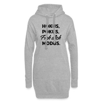 Hokus Pokus Fick Dich Modus Spruch - Hoodie-Kleid - Grau meliert - Vorne