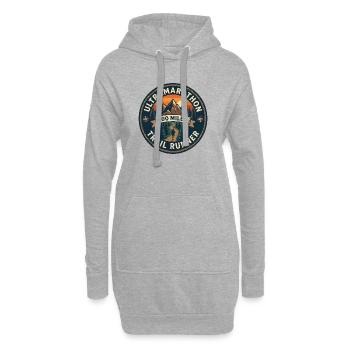 Ultramarathon 100 Miles Trail Runner - Sweat-shirt à capuche long Femme - gris chiné - Devant