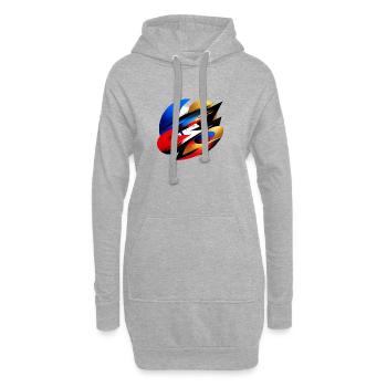 Flux d’énergie abstrait | Design d’art moderne - Sweat-shirt à capuche long Femme - gris chiné - Devant