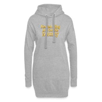 J’ai besoin d’un câlin, mais pas d’argent - Sweat-shirt à capuche long Femme - gris chiné - Devant