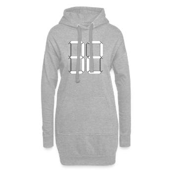 NUMMER 32 Zweiunddreißig Geschenk Digital - Hoodie-Kleid - Grau meliert - Vorne