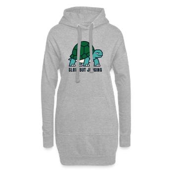 Langsam, aber Urteilend - Hoodie-Kleid - Grau meliert - Vorne