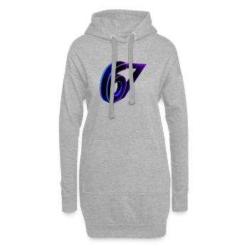 67 Neon Glow - Hoodie-Kleid - Grau meliert - Vorne