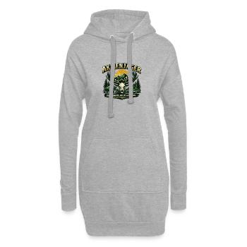 Jagd auf Rendite | Börsen Motiv - Hoodie-Kleid - Grau meliert - Vorne