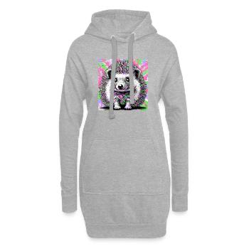 Igel - Hoodie-Kleid - Grau meliert - Vorne