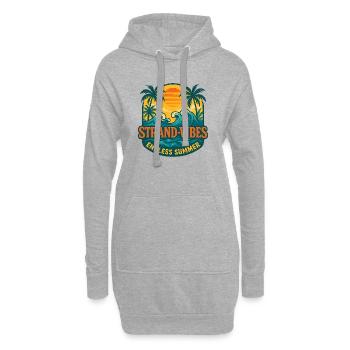 Ambiances de plage : Été sans fin - Sweat-shirt à capuche long Femme - gris chiné - Devant