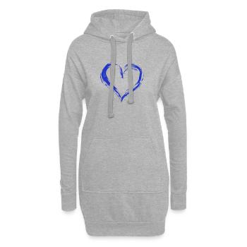 Heart - Hoodie Dress - heather grey - Front