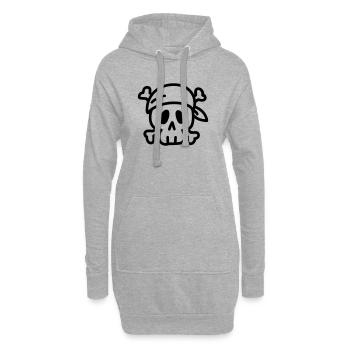 Pirat - Hoodie-Kleid - Grau meliert - Vorne