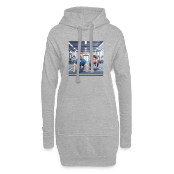 Collection de dessins animés GIDAGI Fitness - Sweat-shirt à capuche long Femme - gris chiné - Devant