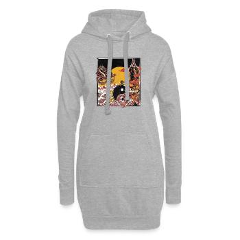 Martial Arts Boxing - Hoodie-Kleid - Grau meliert - Vorne