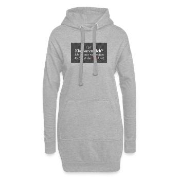 Lustiges Studenten T-Shirt - Klausuren? Ich?⁠ - Hoodie-Kleid - Grau meliert - Vorne