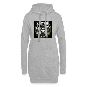Le football, ma passion - Sweat-shirt à capuche long Femme - gris chiné - Devant