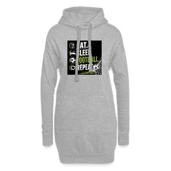 Mange Sommeil Football Répétition - Sweat-shirt à capuche long Femme - gris chiné - Devant
