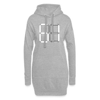 NUMMER 61 Einundsechzig Geschenk Digital - Hoodie-Kleid - Grau meliert - Vorne
