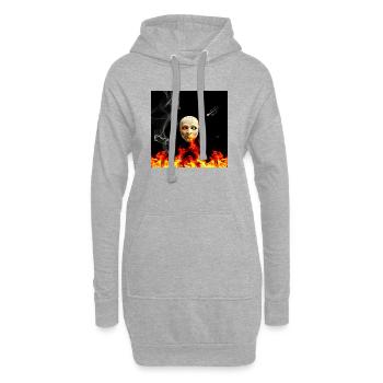 Masque d’Enfer : Soleil Céleste - Sweat-shirt à capuche long Femme - gris chiné - Devant