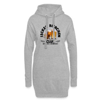 Lecker Bierchen Club - Bier Bierglas Biertrinker - Hoodie-Kleid - Grau meliert - Vorne