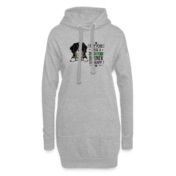 Chien de montagne bernois Petit Berner Humour de chien de thérapie - Sweat-shirt à capuche long Femme - gris chiné - Devant