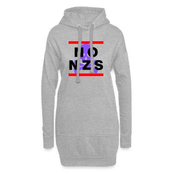 PAS DE NZS, PLUS JAMAIS, D’ANTIFASCISME, PAS D’AFD PURPLE - Sweat-shirt à capuche long Femme - gris chiné - Devant