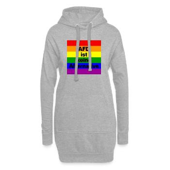 AFD IST KEINE ALTERNATIVE, FCK NZS, NIE WIEDER - Hoodie-Kleid - Grau meliert - Vorne