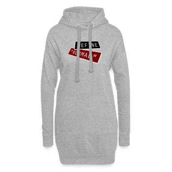 Définir le graphique sarcastique drôle normal - Sweat-shirt à capuche long Femme - gris chiné - Devant