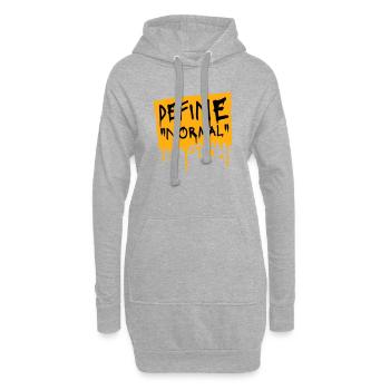 Define Normal Lustig Sarkastisch Definition Grafik - Hoodie-Kleid - Grau meliert - Vorne