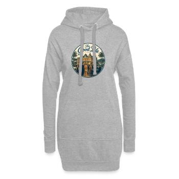 Cercle vintage du gala Good Life - Sweat-shirt à capuche long Femme - gris chiné - Devant