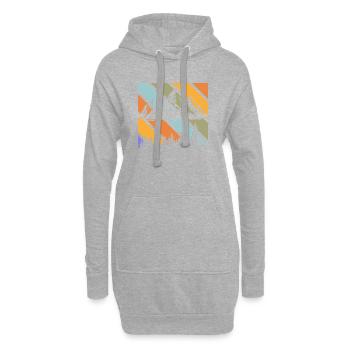 Randonnée sur sentier de montagne Randonnée en plein air Braconnage - Sweat-shirt à capuche long Femme - gris chiné - Devant