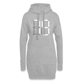 NUMÉRO 79 Soixante-dix-neuf Cadeau Digital - Sweat-shirt à capuche long Femme - gris chiné - Devant