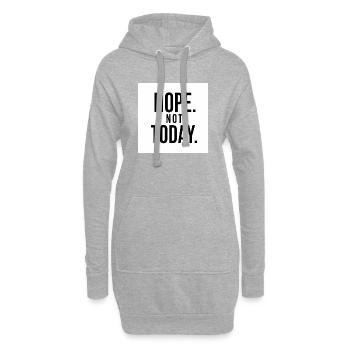 Non, pas aujourd’hui, citation drôle - Sweat-shirt à capuche long Femme - gris chiné - Devant
