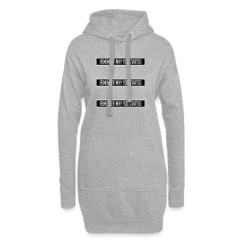 Always Remember Why You Started Motivation Saying - Hoodie Dress - heather grey - Front