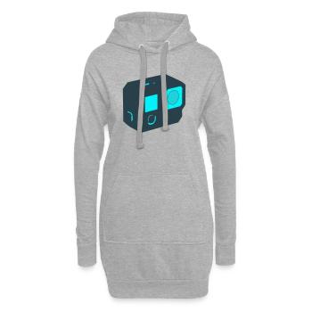 Icône drone Action Camera - Sweat-shirt à capuche long Femme - gris chiné - Devant
