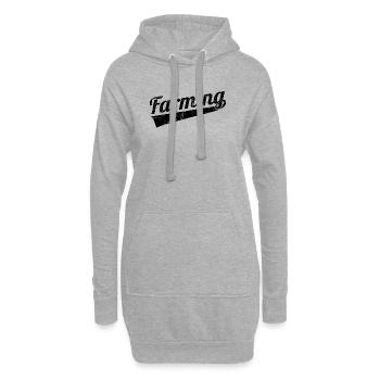 Agriculture - Sweat-shirt à capuche long Femme - gris chiné - Devant