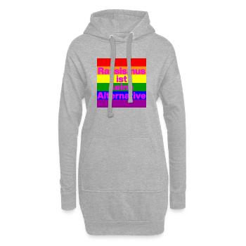 RASSISMUS IST KEINE ALTERNATIVE NIE WIEDER, NO NZS - Hoodie-Kleid - Grau meliert - Vorne