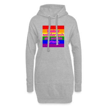 LIEBER SOLIDARISCH ALS SOLIDE ARISH, NO NZS - Hoodie-Kleid - Grau meliert - Vorne