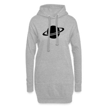 Don de l’espace - Sweat-shirt à capuche long Femme - gris chiné - Devant