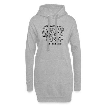 Salle de sport Force in Numbers - Plaques de poids - Sweat-shirt à capuche long Femme - gris chiné - Devant