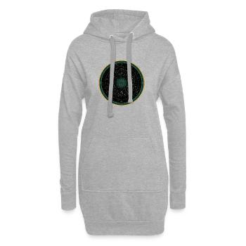 Symbole graphique du ciel nocturne de Polarstern - Sweat-shirt à capuche long Femme - gris chiné - Devant