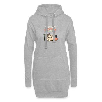 Training? Ich bleib Lieber Zu Hause - Hoodie-Kleid - Grau meliert - Vorne