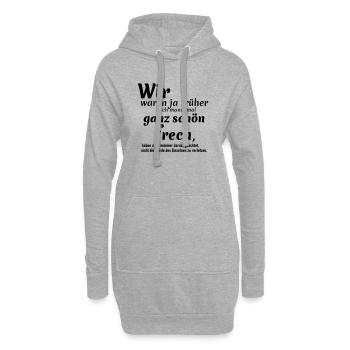 früher auch frech - Hoodie-Kleid - Grau meliert - Vorne