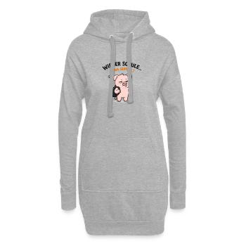 Wieder Schule Schweinchen Na Super - Hoodie-Kleid - Grau meliert - Vorne