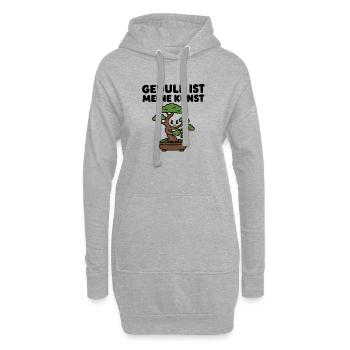Bonsai-Baum – Geduld ist meine Kunst – Zen Design - Hoodie-Kleid - Grau meliert - Vorne