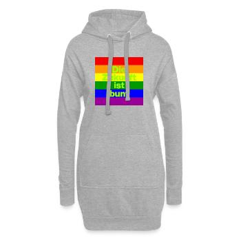 DIE ZUKUNFT IST BUNT, NIE WIEDER, FRIEDEN, NO NZS - Hoodie-Kleid - Grau meliert - Vorne