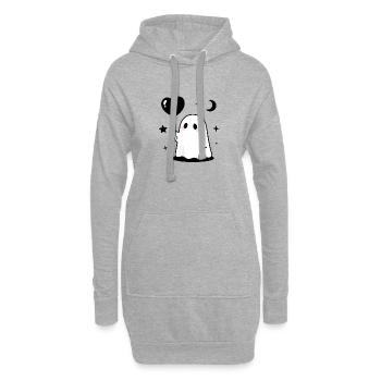 Cœur sombre d’horreur adorable Kawaii - Sweat-shirt à capuche long Femme - gris chiné - Devant