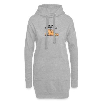 Bärenfamilie: Herzlicher Spaziergang - Hoodie-Kleid - Grau meliert - Vorne