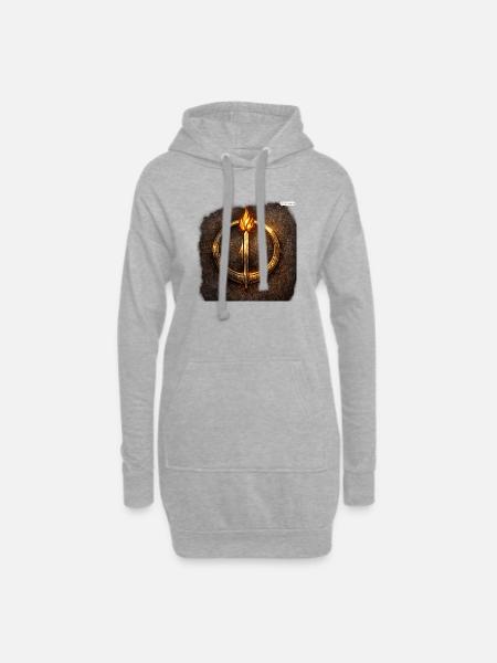 Travelers_sigil - Hoodie-Kleid - Grau meliert