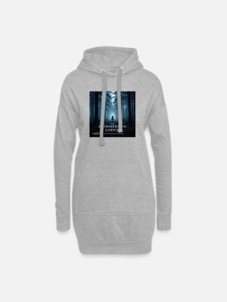 The_Glimmerman_Codex - Hoodie-Kleid - Grau meliert