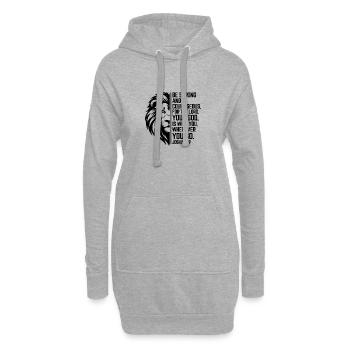 Be Strong - Josua 1:9 - Löwe Christian Style - Hoodie-Kleid - Grau meliert - Vorne