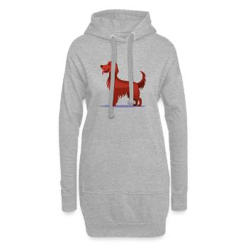 Irish Red Setter (bande dessinée) - Sweat-shirt à capuche long Femme - gris chiné - Devant