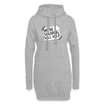 Maybe Swearing Will Help Sarkastisch Spruch Grafik - Hoodie-Kleid - Grau meliert - Vorne